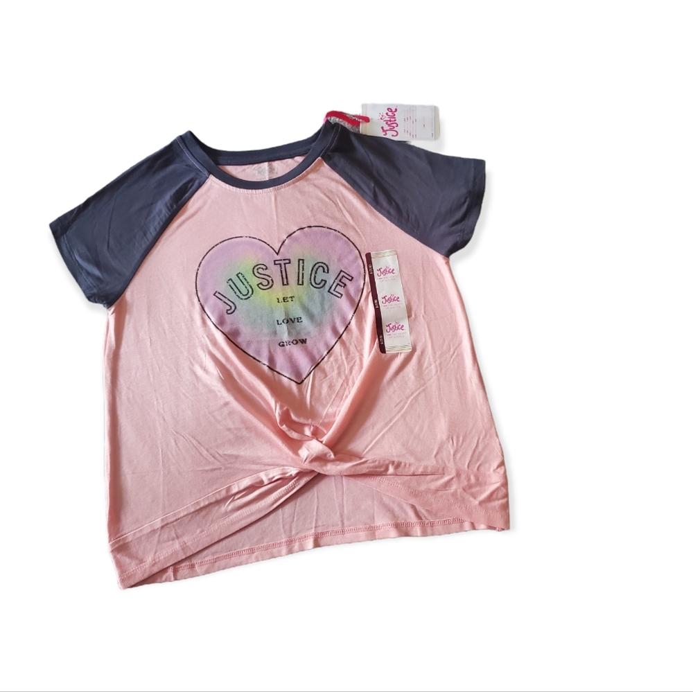 Justice Girls Twist Front Graphic Tee